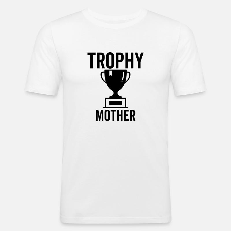 Trophäe Mutter - Männer Slim Fit T-Shirt - Weiß
