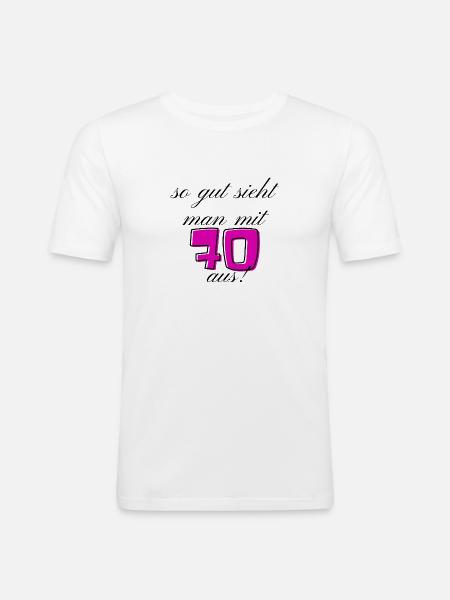 70th Birthday - Men's Slim Fit T-Shirt - white