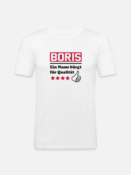 Boris - T-shirt près du corps Homme - blanc