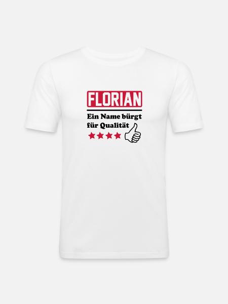 florian - Men's Slim Fit T-Shirt - white