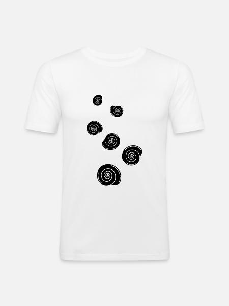 Mussel snail - Men's Slim Fit T-Shirt - white