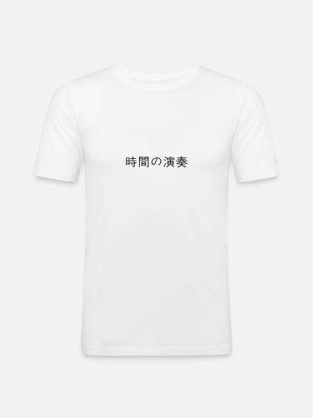 Japanisch - Männer Slim Fit T-Shirt - Weiß