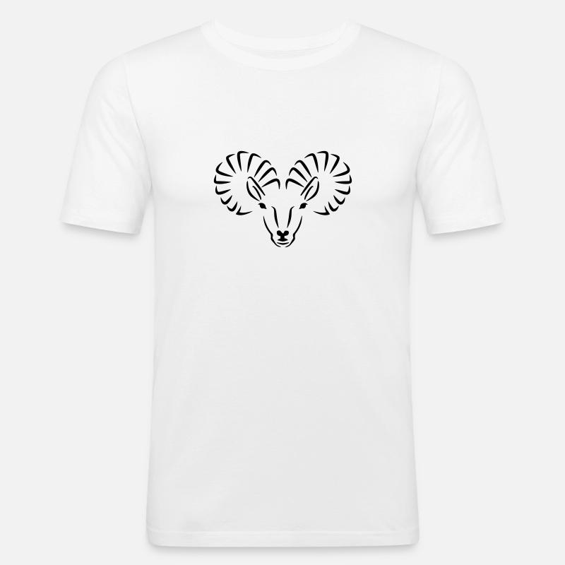 Steinbock - Männer Slim Fit T-Shirt - Weiß