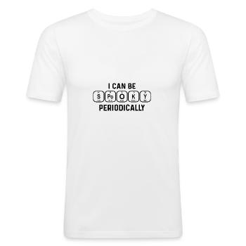 Spooky - Tableau périodique des éléments - T-shirt près du corps Homme - blanc - Devant - Nik (191cm)