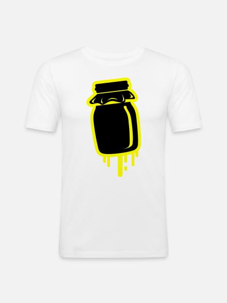Honey symbol beekeeper - Men's Slim Fit T-Shirt - white