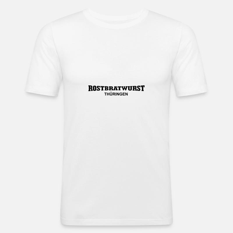 Rostbratwurst - Thüringen - - Männer Slim Fit T-Shirt - Weiß