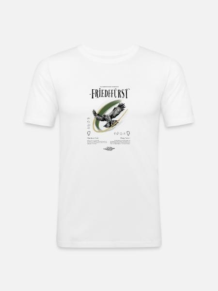 Friedefürst boulder - Männer Slim Fit T-Shirt - Weiß