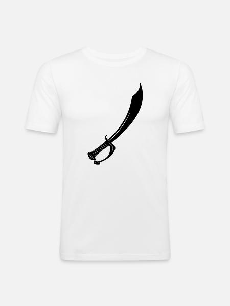Sword - Men's Slim Fit T-Shirt - white