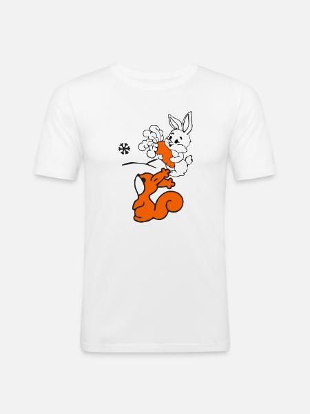 Winter - Männer Slim Fit T-Shirt - Weiß