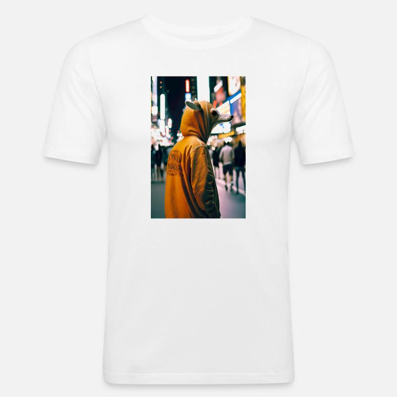 Antropomorf 08 - Herre Slim Fit T-Shirt - hvid