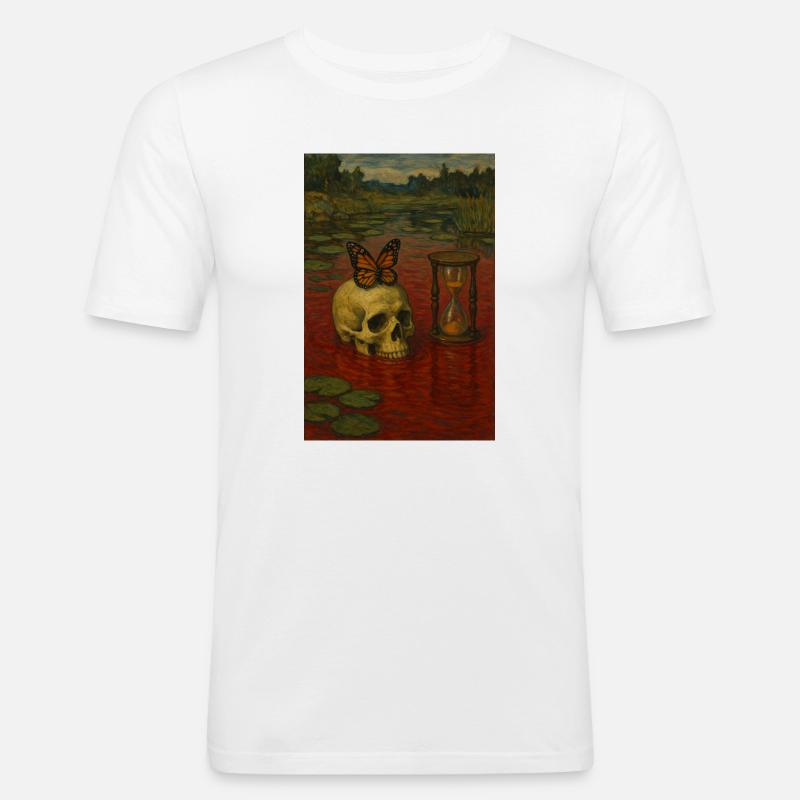 Die Zeit wird nicht warten - Männer Slim Fit T-Shirt - Weiß