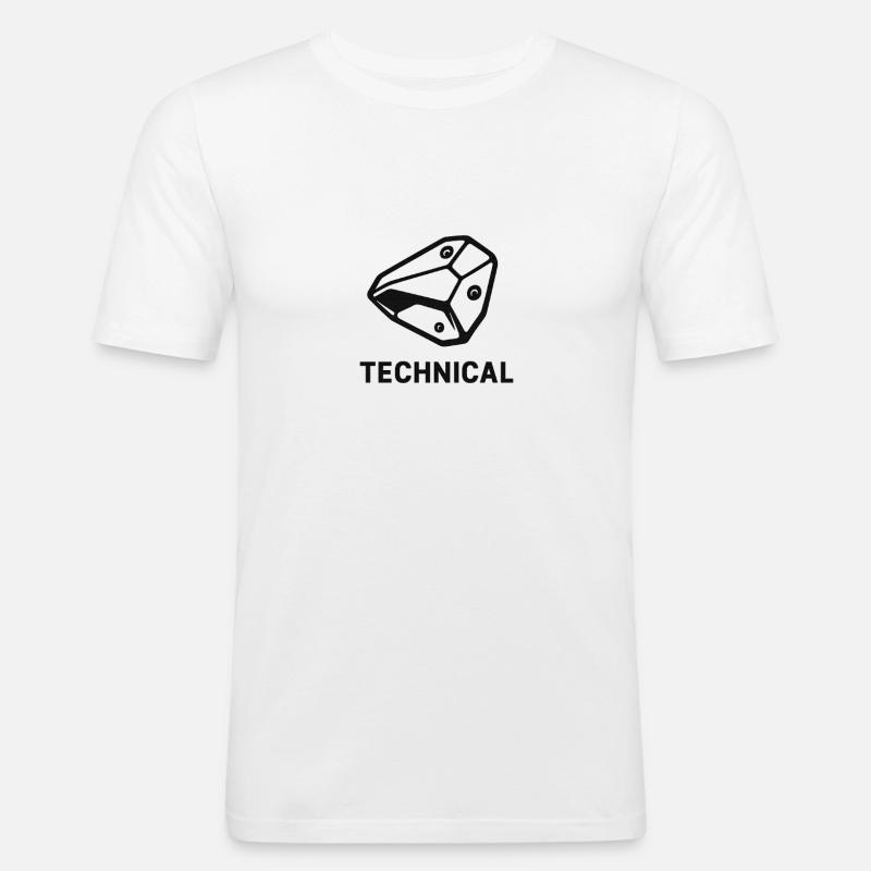 Technical Boulder - Men's Slim Fit T-Shirt - white