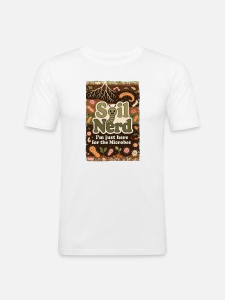 Bio Bärtner Self-Sufficiency Ecological Farmer Gar - Men's Slim Fit T-Shirt - white