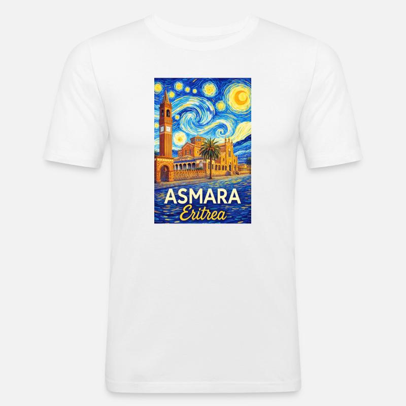 Asmara Eritrea Sternenstadt - Männer Slim Fit T-Shirt - Weiß