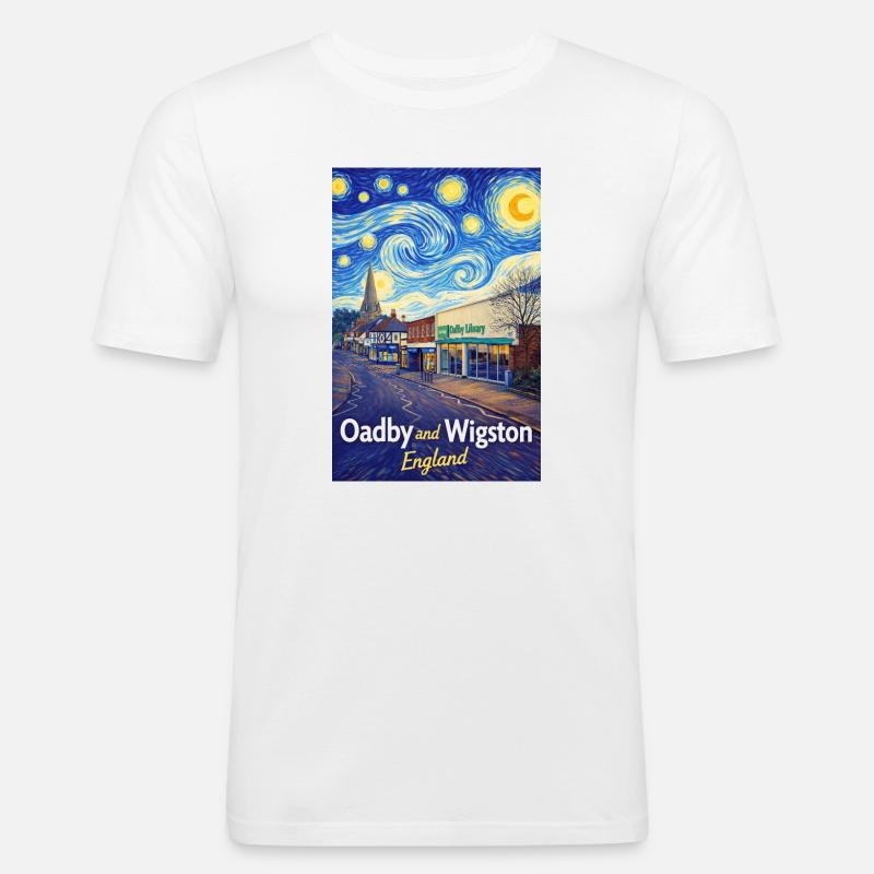 Oadby Wigston England Sternenstraßen - Männer Slim Fit T-Shirt - Weiß