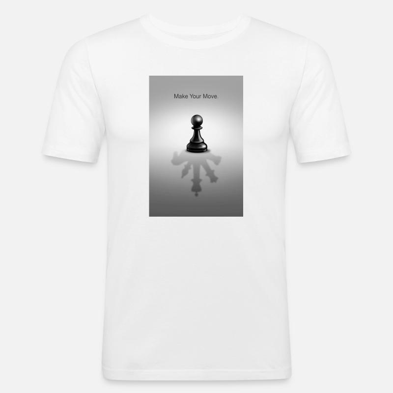 Make Your Move Minimal Mindset Design - Men's Slim Fit T-Shirt - white