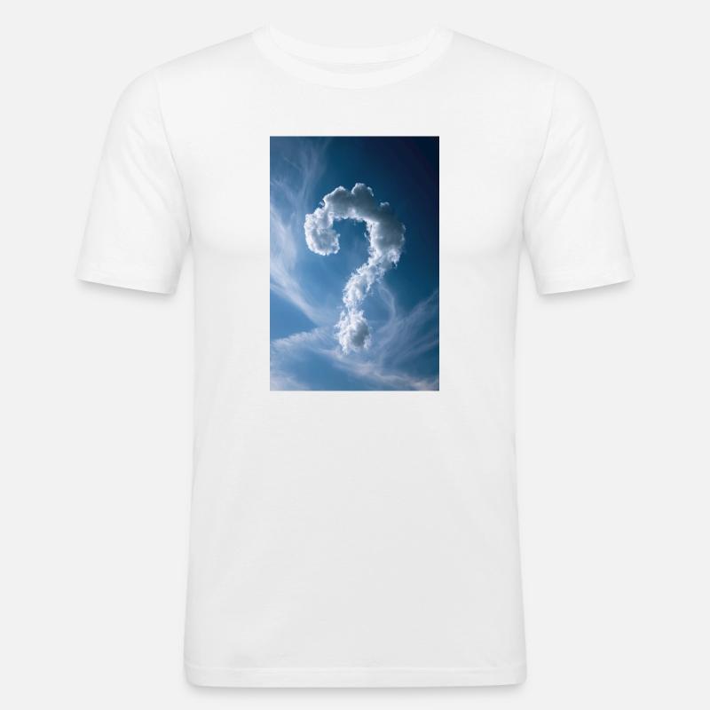 Cloud Question Mark Sky - Men's Slim Fit T-Shirt - white