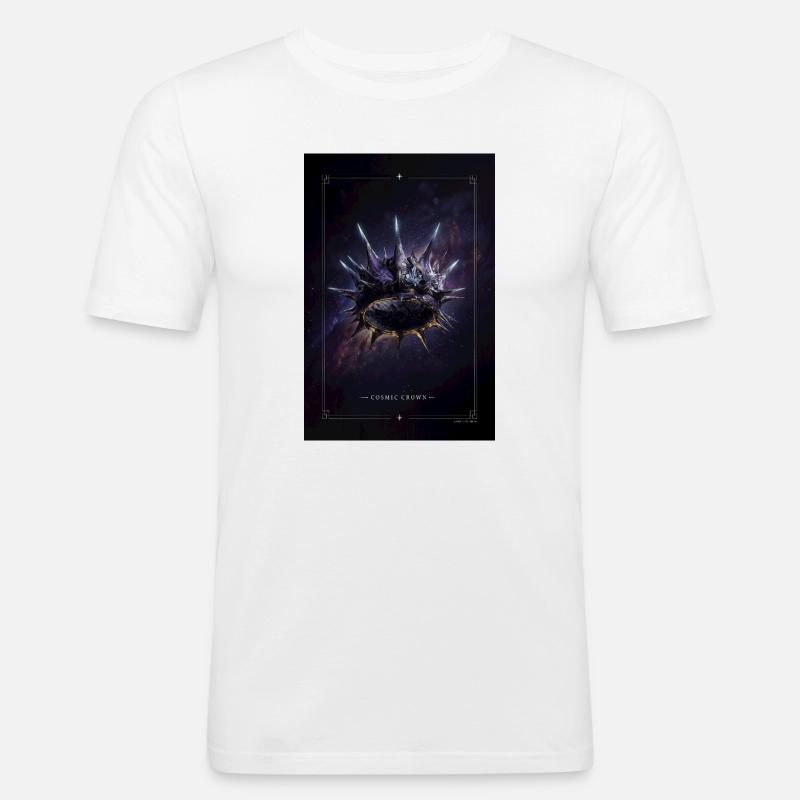 Kosmischer Kronennebelring - Männer Slim Fit T-Shirt - Weiß