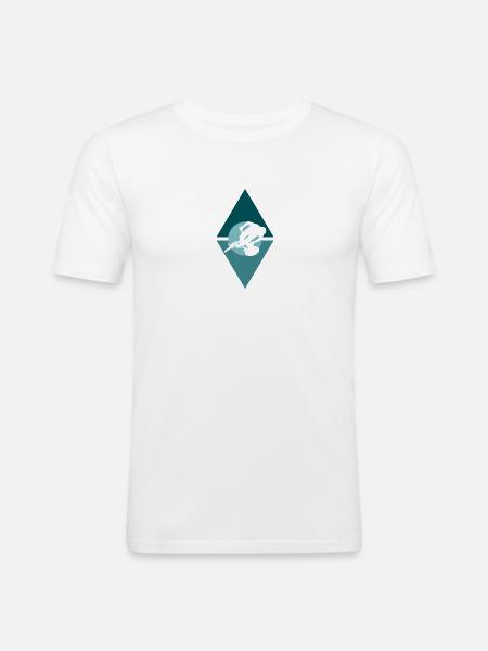 VTT Freeride - T-shirt près du corps Homme - blanc