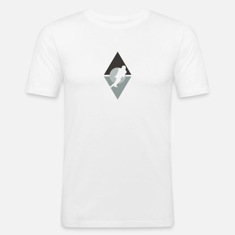 Gridiron Quarterback - Männer Slim Fit T-Shirt - Weiß