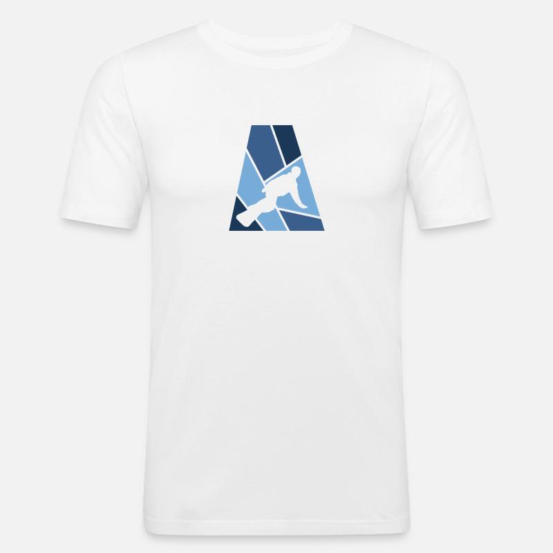 Snowboardfahren Snowboard - Männer Slim Fit T-Shirt - Weiß