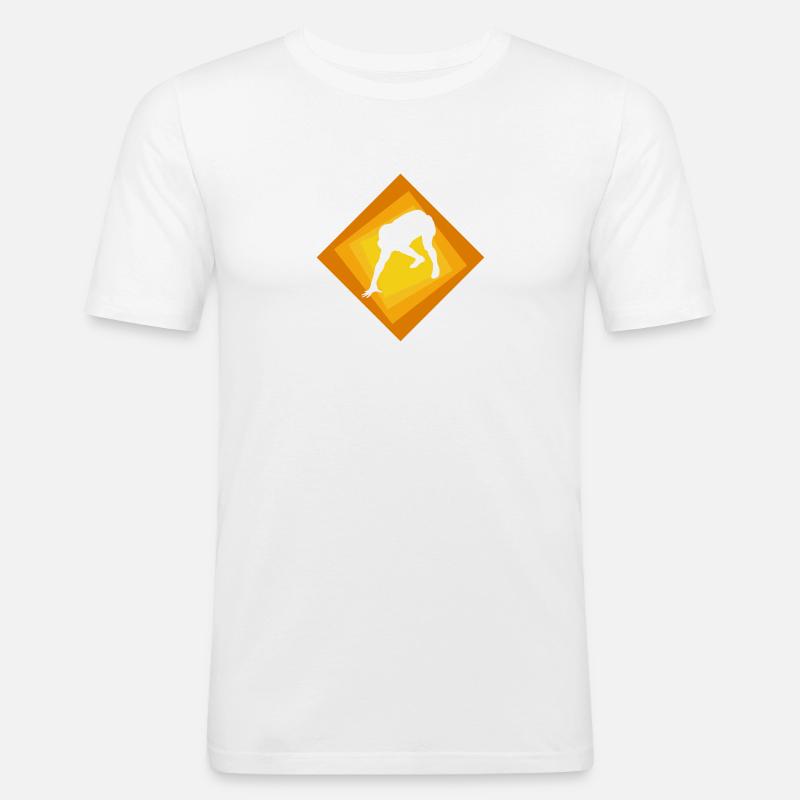 Gridiron Fullback - Männer Slim Fit T-Shirt - Weiß