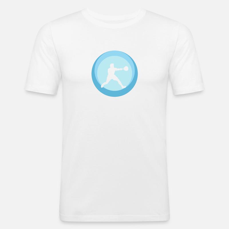 Squashschläger Squashschläger Squash - Männer Slim Fit T-Shirt - Weiß