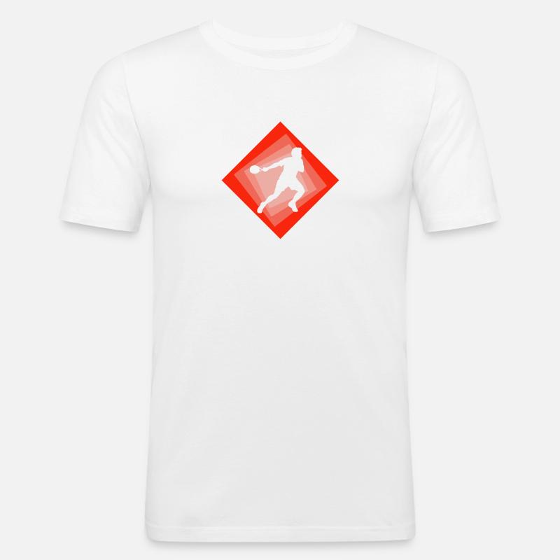 Squash Squash Spieler Squash - Männer Slim Fit T-Shirt - Weiß
