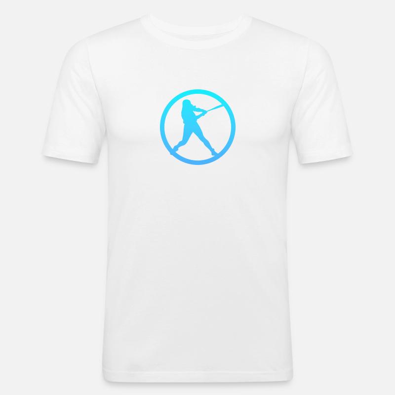 Pitcher Pitcher Softball - Männer Slim Fit T-Shirt - Weiß