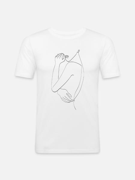 woman - Men's Slim Fit T-Shirt - white
