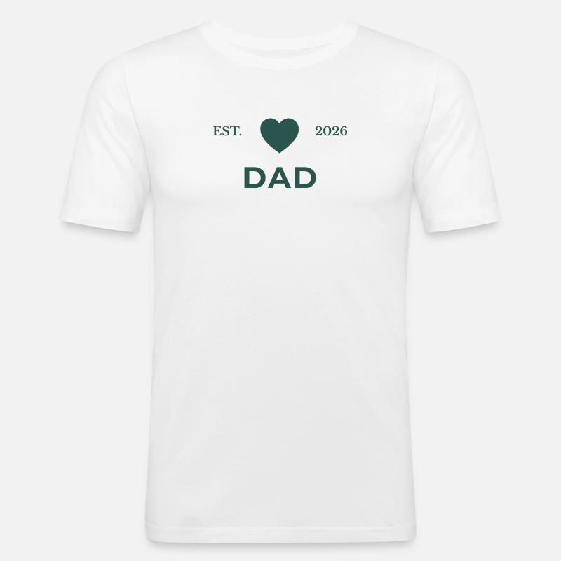 Dad established 2026 - Männer Slim Fit T-Shirt - Weiß