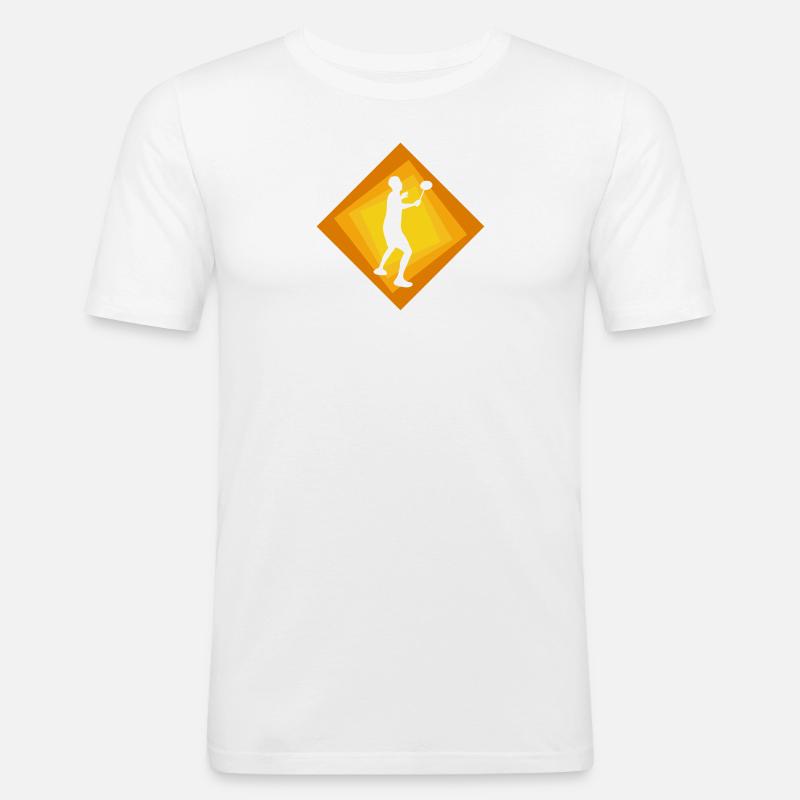 Drop Smash Drop - Männer Slim Fit T-Shirt - Weiß