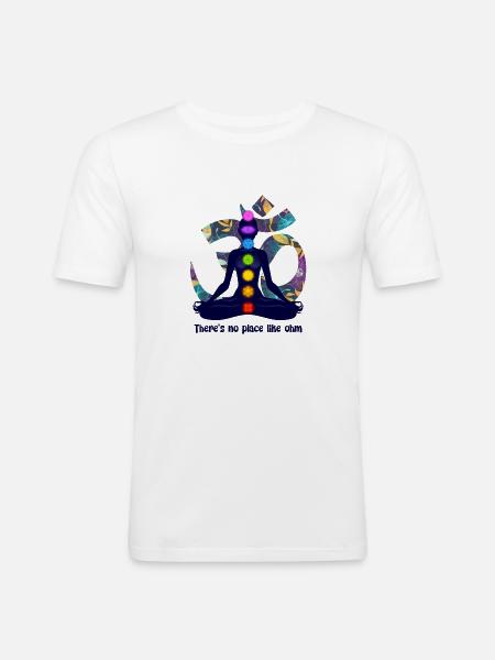 Ohm Yoga - Men's Slim Fit T-Shirt - white