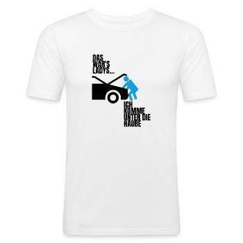 Ich komme unter die Haube Junggesellenabschied - Männer Slim Fit T-Shirt - Weiß - Vorne - Nik (191cm)