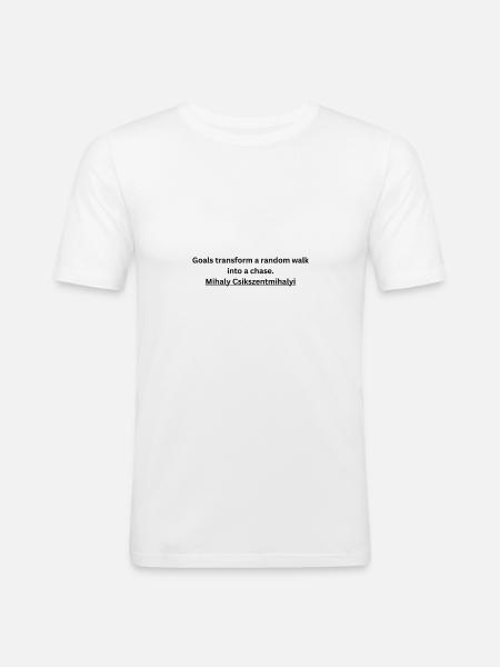 Motivating design. Number 4 - Men's Slim Fit T-Shirt - white