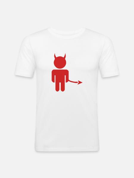 Little Devil - Männer Slim Fit T-Shirt - Weiß