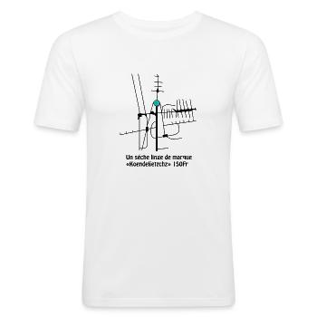 Le sèche linge Koendelietzsche - T-shirt près du corps Homme - blanc - Devant - Nik (191cm)
