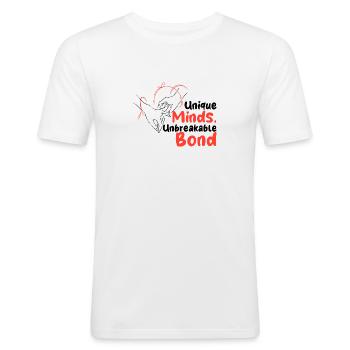 Neurodiverse Ehe, Tourette, Bipolare Depression - Männer Slim Fit T-Shirt - Weiß - Vorne - Nik (191cm)