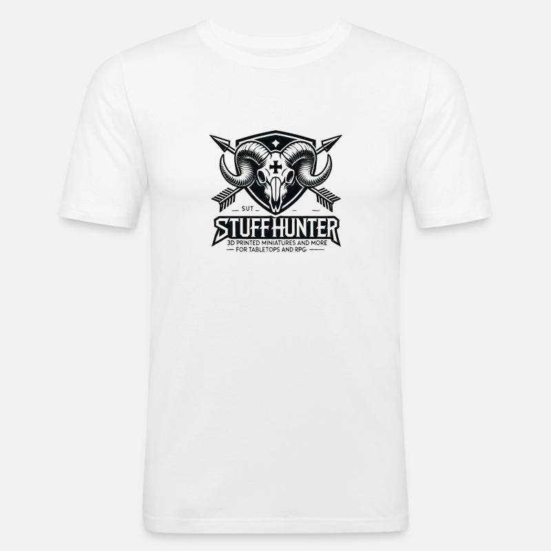 Stuffhunter - Männer Slim Fit T-Shirt - Weiß