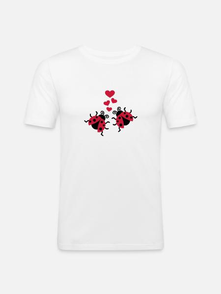 Ladybug - Men's Slim Fit T-Shirt - white