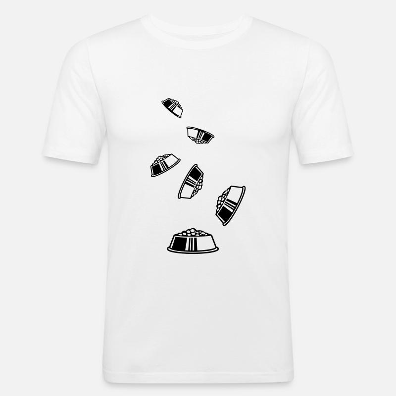 Napf Hund - Männer Slim Fit T-Shirt - Weiß