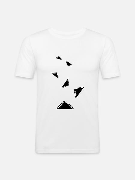 Mountain Icon Icon - Men's Slim Fit T-Shirt - white