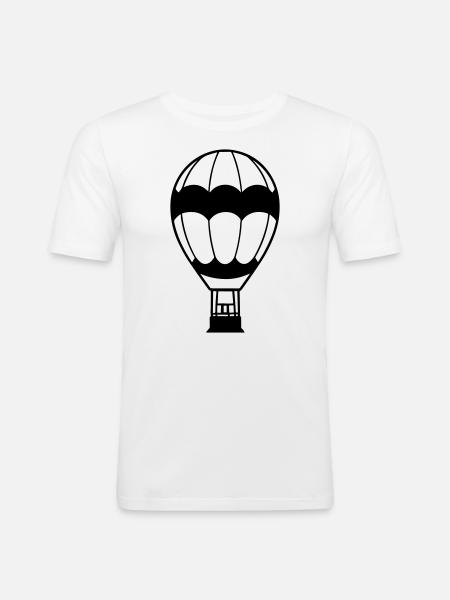 Luftballon - Männer Slim Fit T-Shirt - Weiß