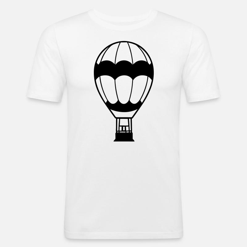 Luftballon - Männer Slim Fit T-Shirt - Weiß
