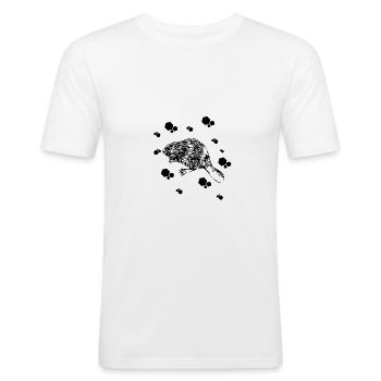 Marten - Ermine - Weasel - Men's Slim Fit T-Shirt - white - Front - Nik (191cm)