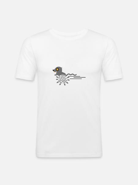 Gerbil / Running Gerbil (3c) - Men's Slim Fit T-Shirt - white