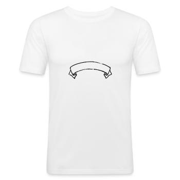 Banner - Men's Slim Fit T-Shirt - white - Front - Nik (191cm)