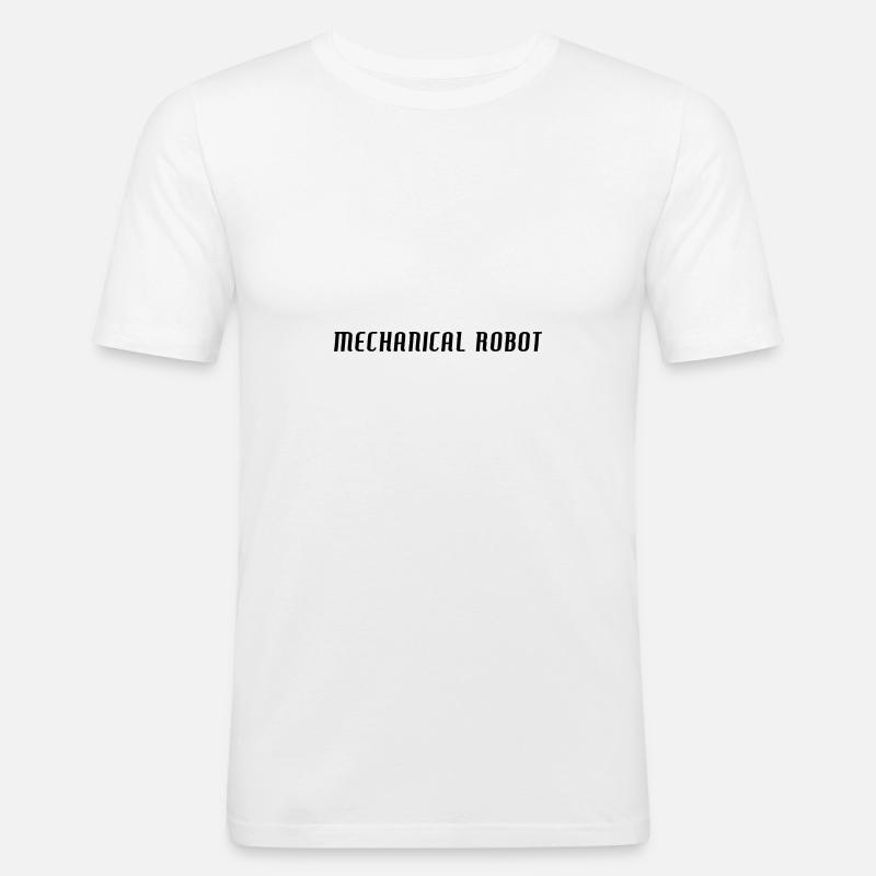 Mechanical Robot - Männer Slim Fit T-Shirt - Weiß