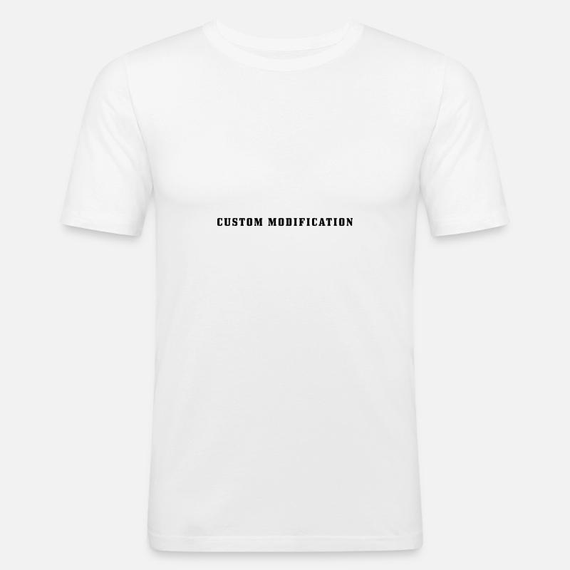 Custom Modification - Männer Slim Fit T-Shirt - Weiß