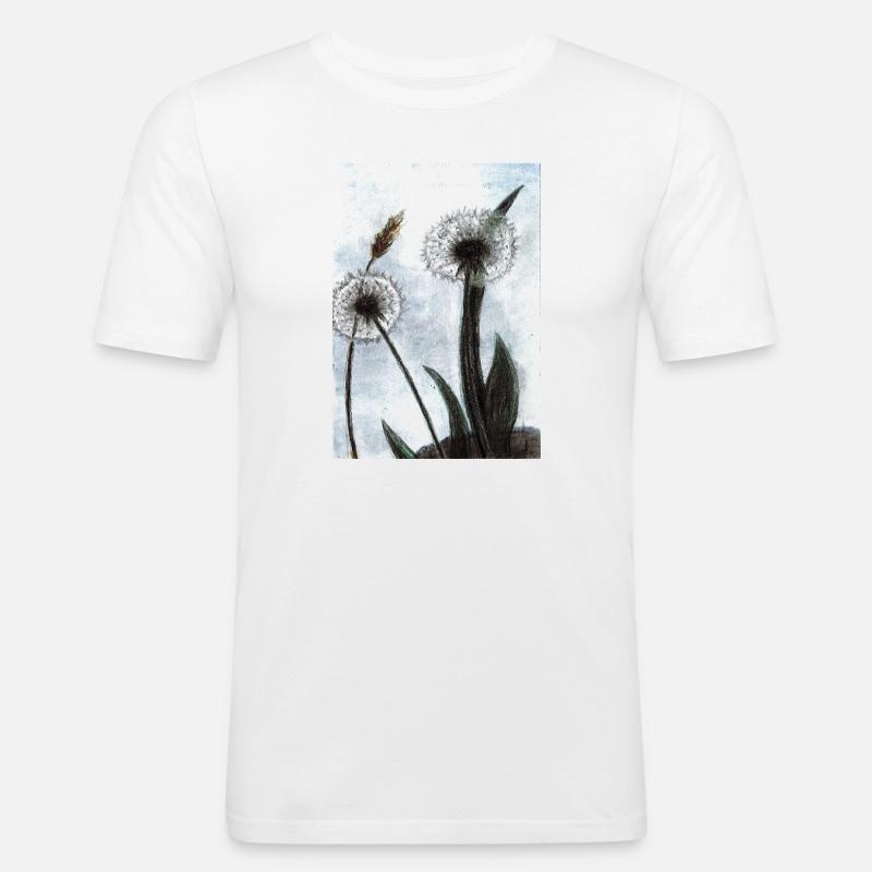 Löwenzahn - Männer Slim Fit T-Shirt - Weiß